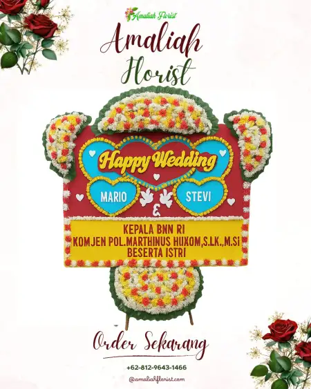 Papan Bunga Pernikahan Kedok
